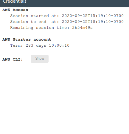 aws credentials